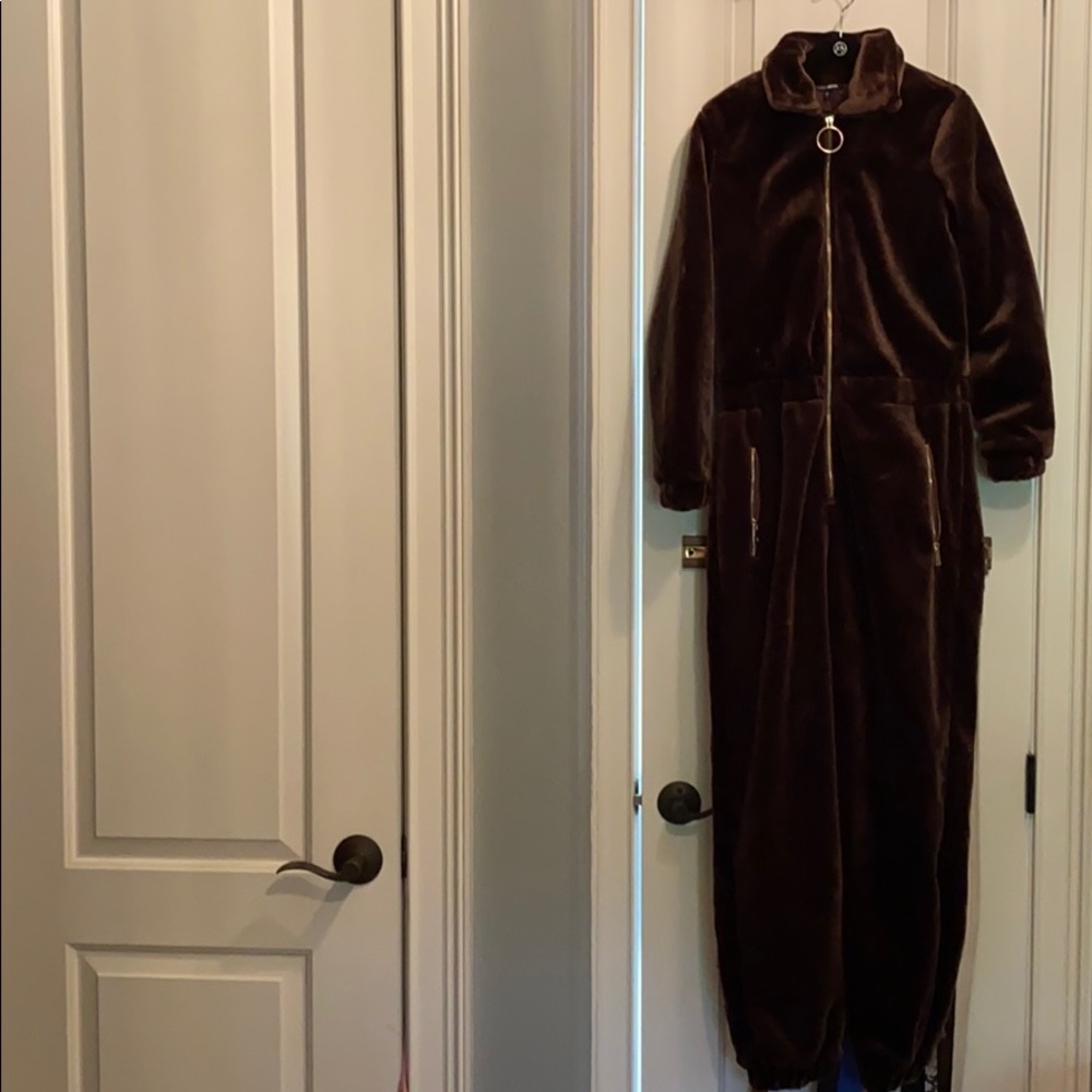 The Yazzy Bear Faux Fur Jumpsuit